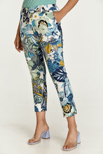 Load image into Gallery viewer, Floral Cotton Pants in Blue and Green Shades