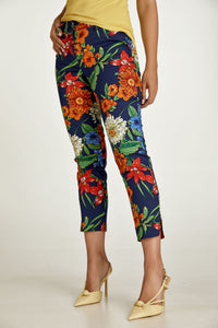 Floral Cotton Pants in Red, Blue and Green Shades
