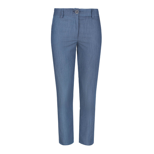 Blue Denim Style Cotton Pants