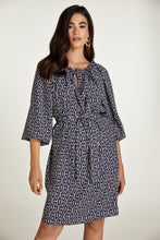 Load image into Gallery viewer, Belted Print Dress with Pockets