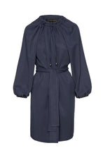 Load image into Gallery viewer, Belted Navy Dress with Pockets