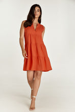 Load image into Gallery viewer, Sleeveless Orange A Line Dress