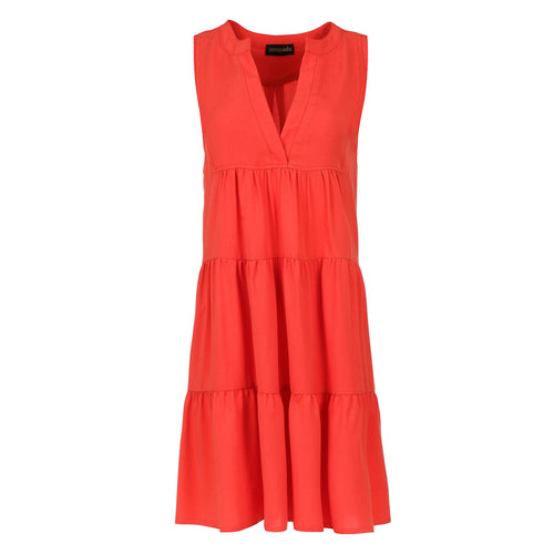 Sleeveless Orange A Line Dress