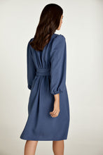 Load image into Gallery viewer, Belted Long Sleeve Indigo Dress