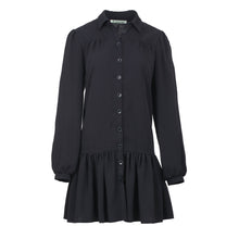 Load image into Gallery viewer, Black Tencel Dress with Buttons