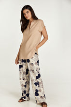 Load image into Gallery viewer, Grey Print Linen Style Wide Leg Pants