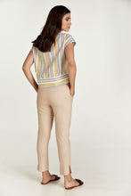 Load image into Gallery viewer, Yellow Striped Linen Style Top