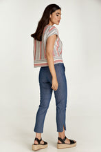 Load image into Gallery viewer, Coral Striped Linen Style Top