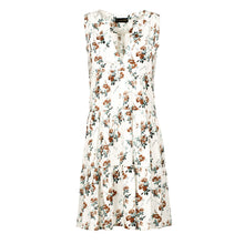Load image into Gallery viewer, Sleeveless Ecru Floral A Line Dress