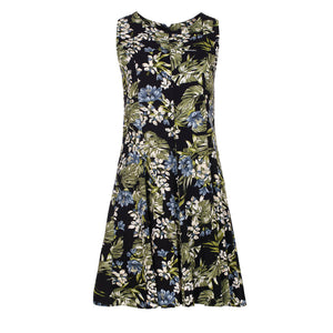 Olive Floral Cloche Dress