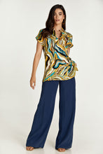 Load image into Gallery viewer, Turquoise Swirl Print Sleeveless Top