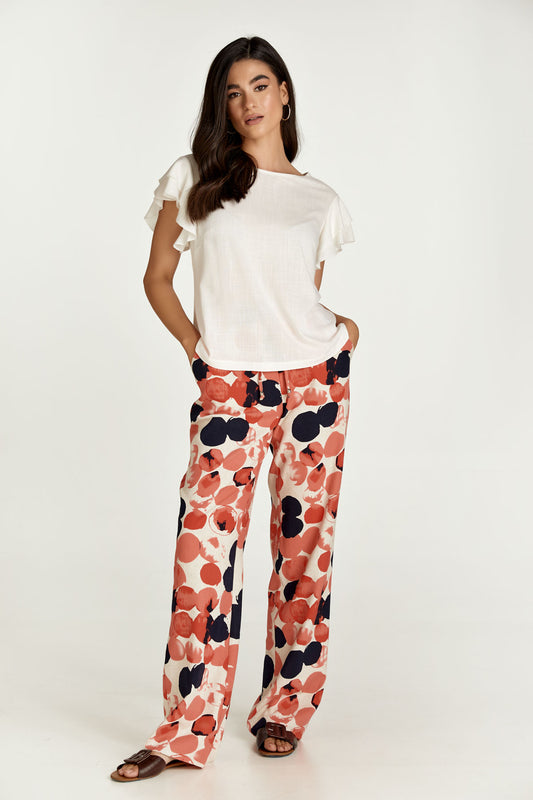 Frill Detail Ecru Top