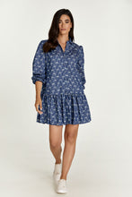 Load image into Gallery viewer, Indigo Floral Dress with Buttons