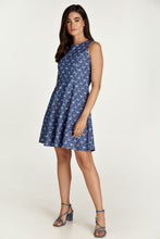 Load image into Gallery viewer, Indigo Floral Cloche Dress