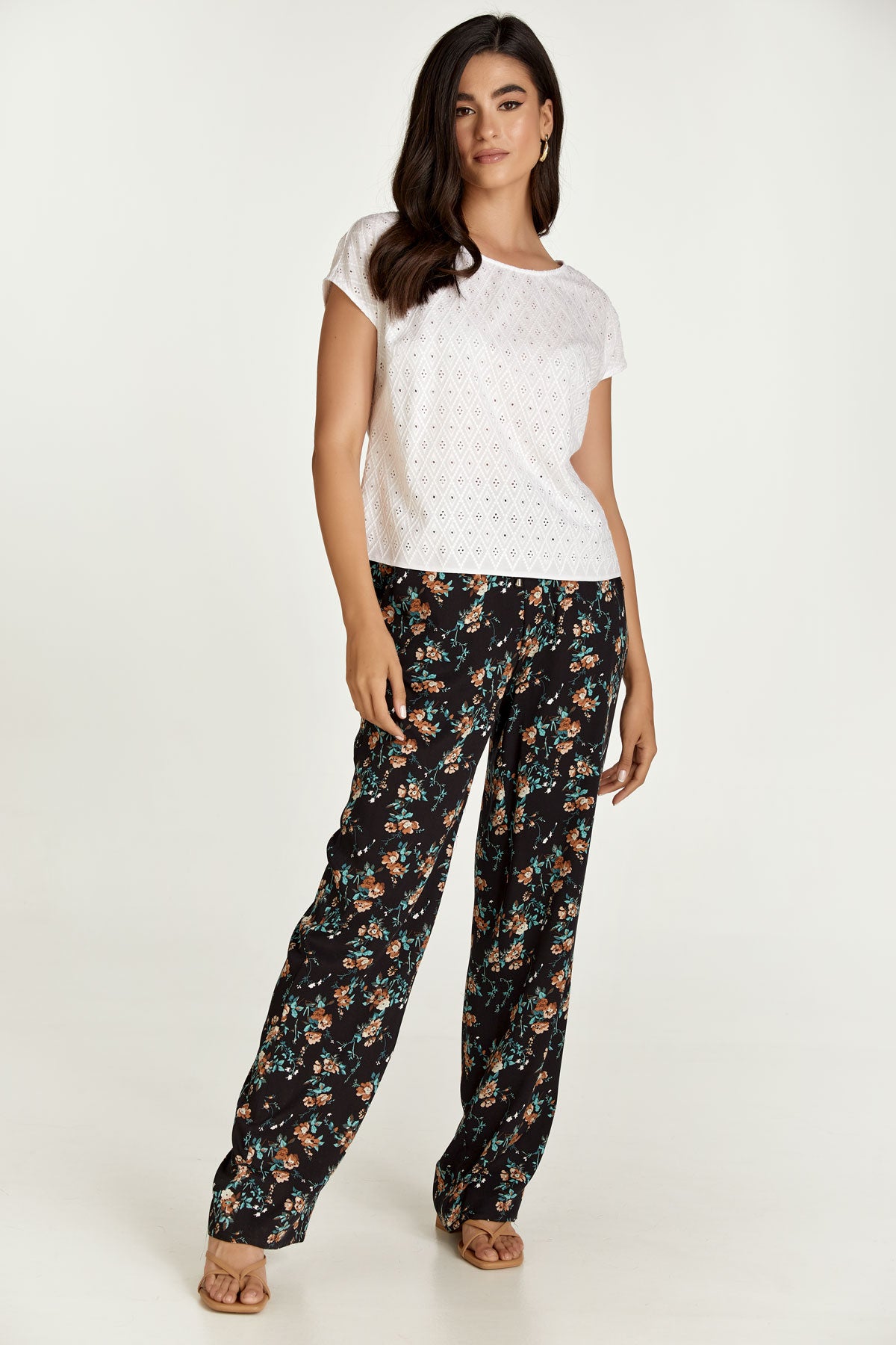 White Sleeveless Embroidered Top