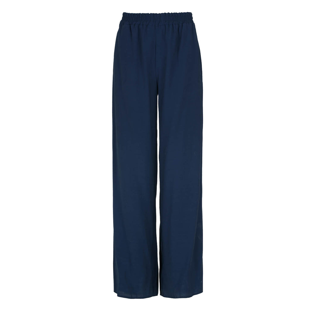 Navy Wide Leg Palazzo Pants