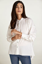 Load image into Gallery viewer, White Blouse with Mandarin Collar
