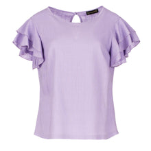 Load image into Gallery viewer, Frill Detail Lilac Top