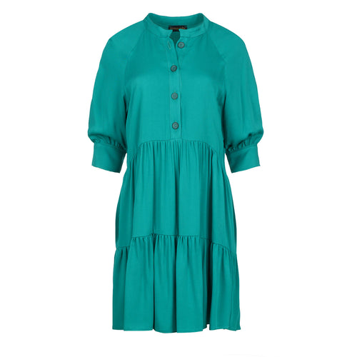 Loose Green Ruffle Dress