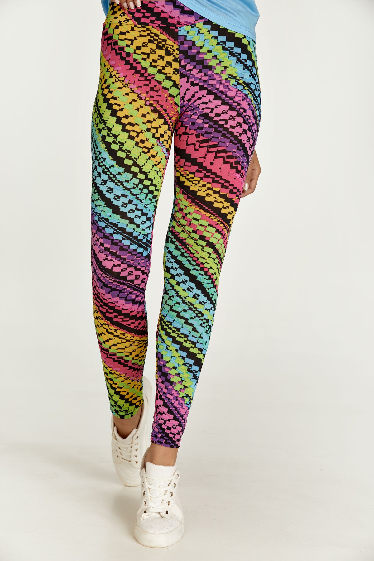 Multi color Knitting Pattern Leggings by SEAFOAM12