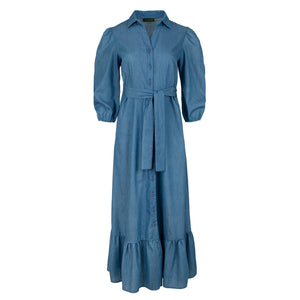 Denim Style dress with Frill
