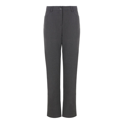 Loose Fit Virgin Wool Style Straight Pants with Pockets