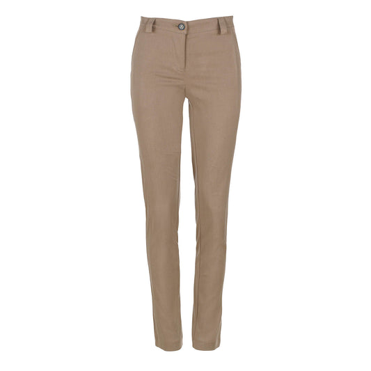 Conquista Παντελόνι Slim Fit με Τσέπες Office Look Μονόχρωμο Βαμβακερό ΚάμελC220-001-47