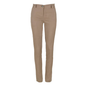 Camel Fitted Full Length Pants