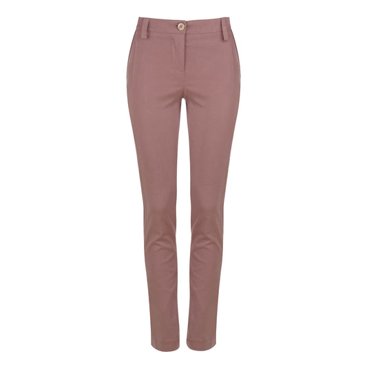 Chic Mauve Tencel-Blend Trousers