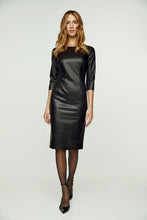 Load image into Gallery viewer, Black Stitch Detail Fitted Dress