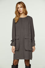 Load image into Gallery viewer, Dark Grey Pocket Detail Tencel Dress