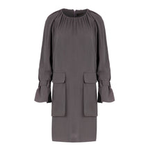 Load image into Gallery viewer, Dark Grey Pocket Detail Tencel Dress