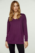 Load image into Gallery viewer, Aubergine V Neck Knit Top