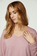 Load image into Gallery viewer, Pink V Neck Knit Top