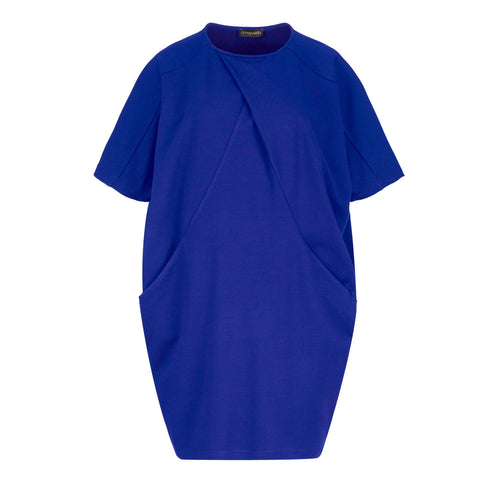 Royal Blue Batwing Style Dress with Pockets