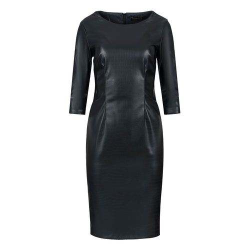 Faux Crocodile Leather Dress