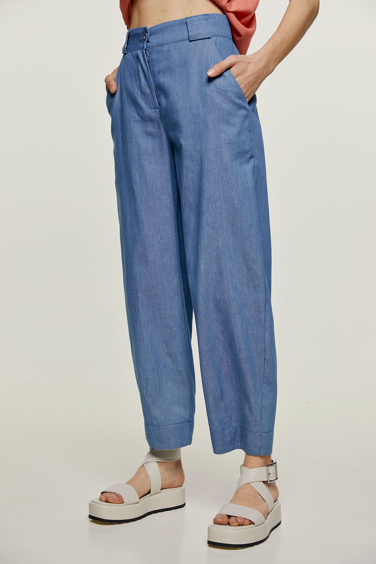 Loose Fit Denim Style Pants