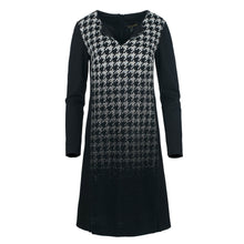 Load image into Gallery viewer, Straight Jacquard Detail Long Sleeve Knit Dress