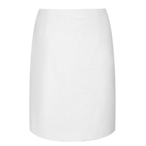 Ecru Wool Coat Fabric Mini Skirt