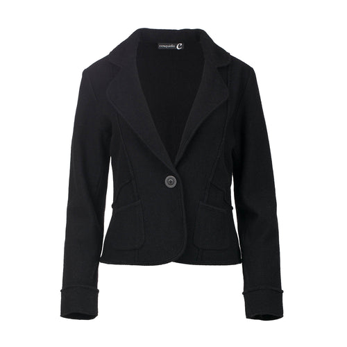 Short Virgin Wool Style Jacket with Button