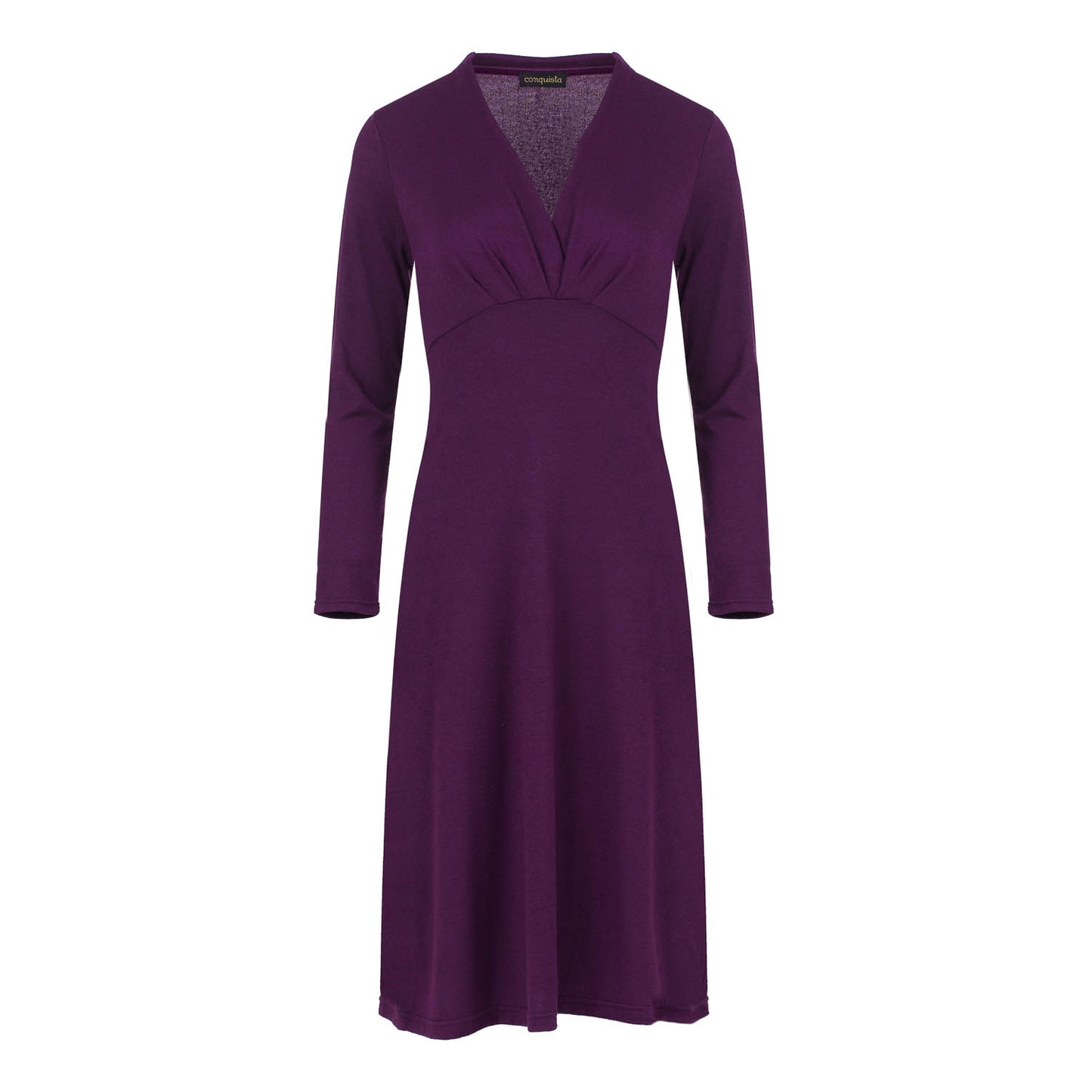 Long Sleeve Empire Line Knit Style Dress