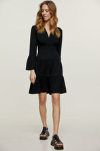 Load image into Gallery viewer, Black Jersey Tiered Dress