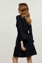Load image into Gallery viewer, Black Jersey Tiered Dress