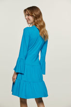 Load image into Gallery viewer, Turquoise Jersey Tiered Dress