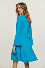 Load image into Gallery viewer, Turquoise Jersey Tiered Dress