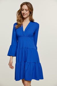 Royal Blue Jersey Tiered Dress