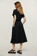Load image into Gallery viewer, Black Belted Midi Dress