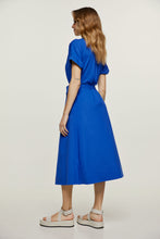 Load image into Gallery viewer, Royal Blue Belted Midi Dress