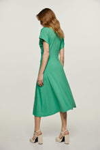 Load image into Gallery viewer, Green Knot Detail Midi Dress