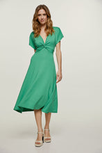 Load image into Gallery viewer, Green Knot Detail Midi Dress